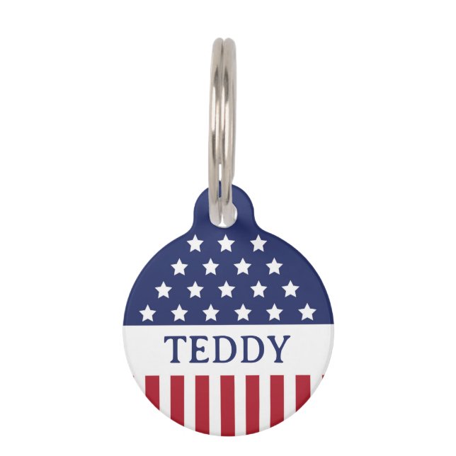 STARS & STRIPES PET TAG (Front)