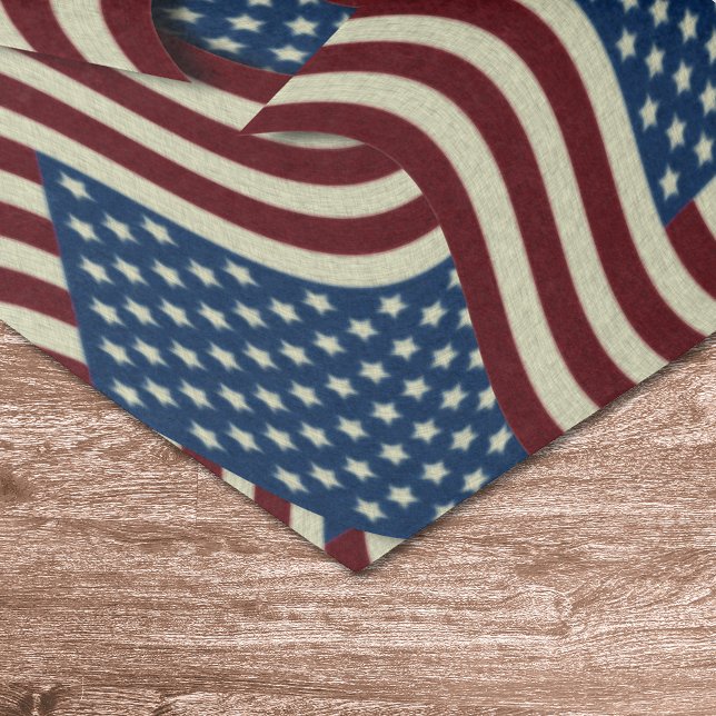 Stars & Stripes Red & Blue USA American Flags Tissue Paper (Creator Uploaded)