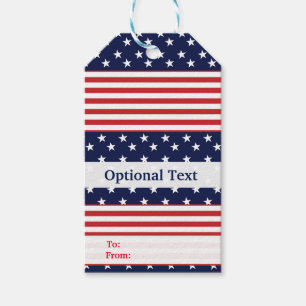 Stars & Stripes Red White & Blue Americana Gift Tags