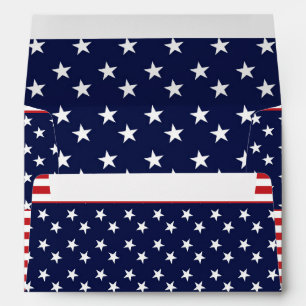 Stars & Stripes Red White Blue Invitation Envelopes