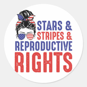 Stars Stripes Reproductive Rights Classic Round Sticker