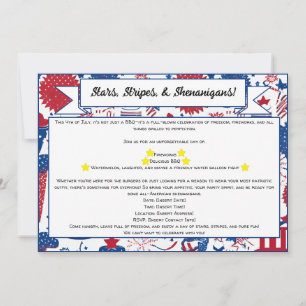 Stars, Stripes, & Shenanigans Invitation