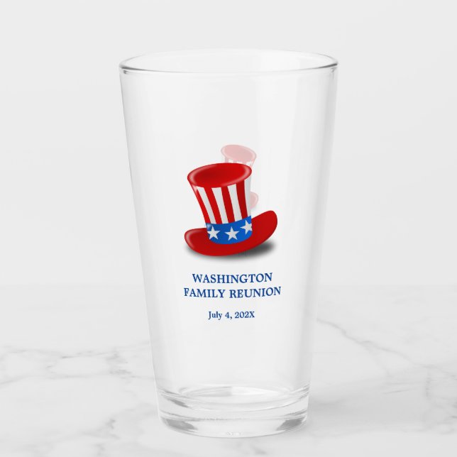 Stars, Stripes & Sips: Customised Beer Glasses (Front)