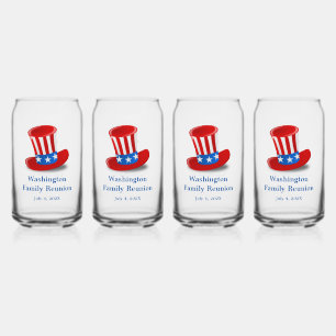 Stars, Stripes, & Sips: Customised Patriotic Beer Can Glass