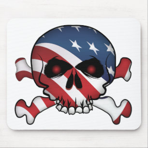 Stars & Stripes Skull Mouse Mat