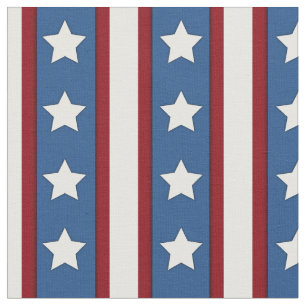 Stars & Stripes vertical red white blue Fabric