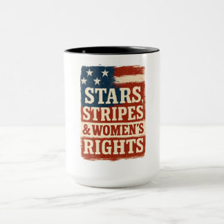 Stars, Stripes & Women’s Rights Distressed Flag Mug