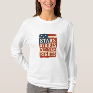 Stars, Stripes & Women’s Rights Distressed Flag T-Shirt