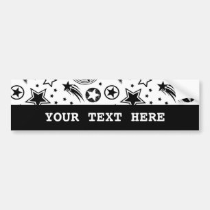 Stars Tattoos black + your ideas Bumper Sticker