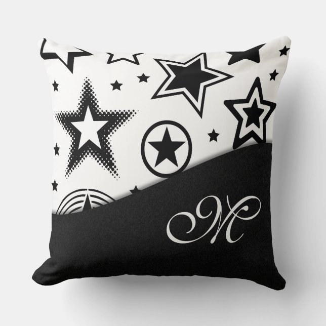 Stars Tattoos black + your ideas Cushion (Front)