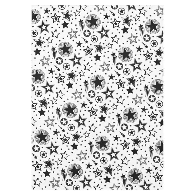 Stars Tattoos black + your ideas Tablecloth (Front)