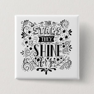 Stars They Shine For You 15 Cm Square Badge