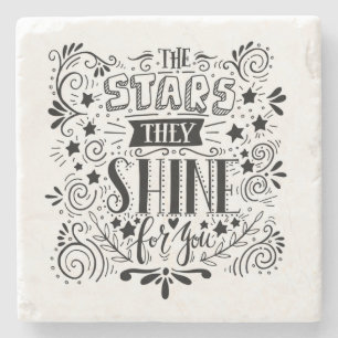Stars They Shine For You Stone Coaster