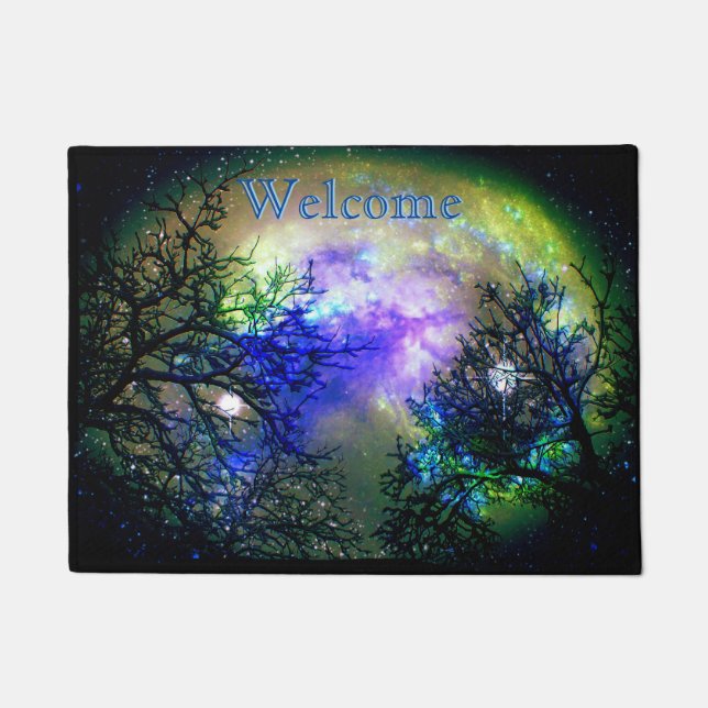 Stars Through The Trees Door Mat (Front)
