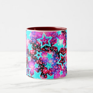 Stars two toned coffee & tea cup. Two-Tone coffee mug