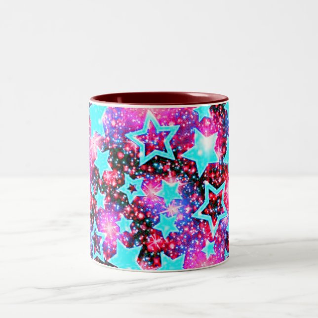 Stars two toned coffee & tea cup. Two-Tone coffee mug (Center)