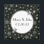 Stars Wedding Magnet<br><div class="desc">This Stars Wedding Magnet makes a great wedding favor! Customize with your own text.</div>
