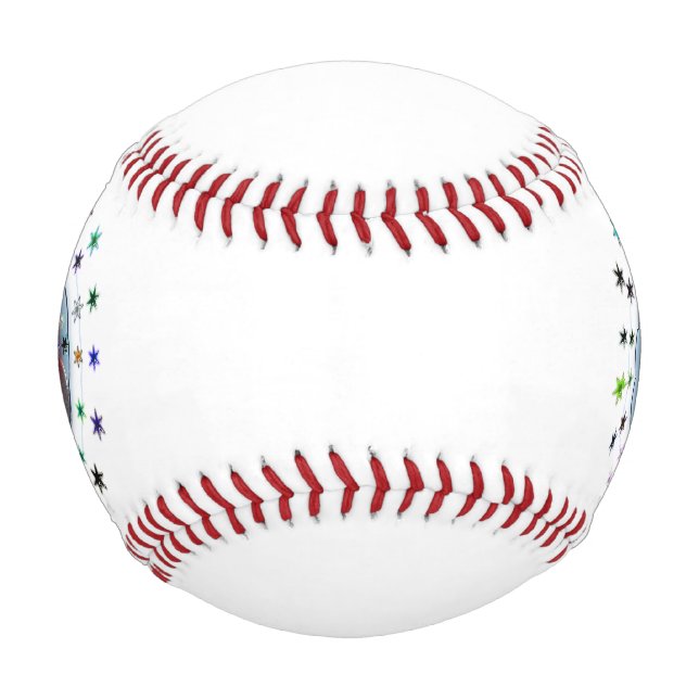 Stars White Baseball (Front)