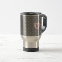 Stars Within Hearts on Grey Mug