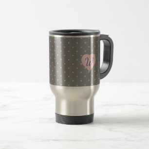 Stars Within Hearts on Grey Mug