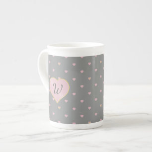 Stars Within Hearts on Grey Speciality Mug