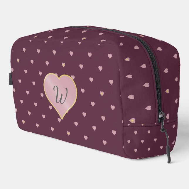Stars Within Hearts on Port Dopp Kit (Right Corner)