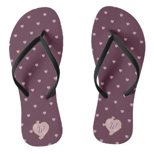 Stars Within Hearts on Port Flip Flops