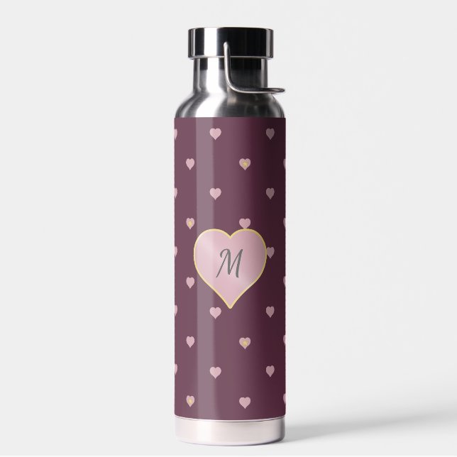 Stars Within Hearts on Port Water Bottle (Left)