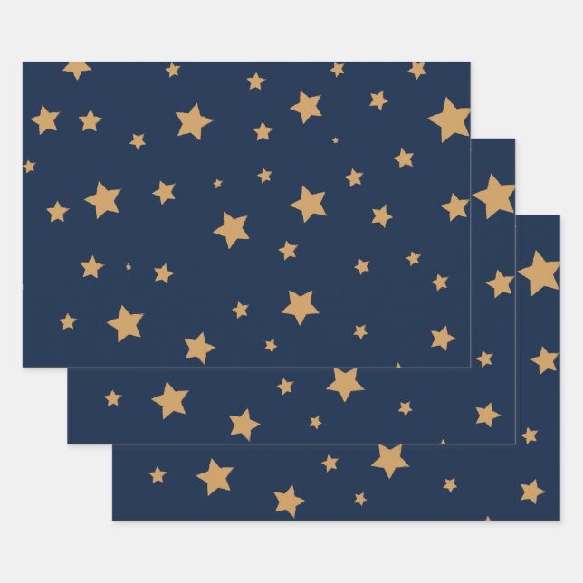 Stars - wrapping paper sheet (Set)