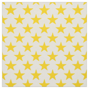 stars yellow cream fabric