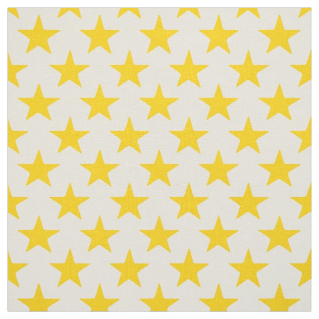 stars yellow cream fabric (Swatch)