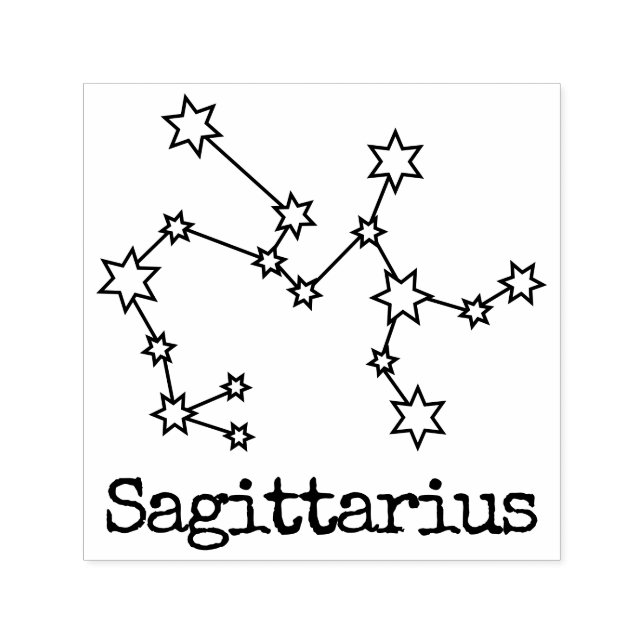 Stars Zodiac Celestial Horoscope Sagittarius Self-inking Stamp (Design)