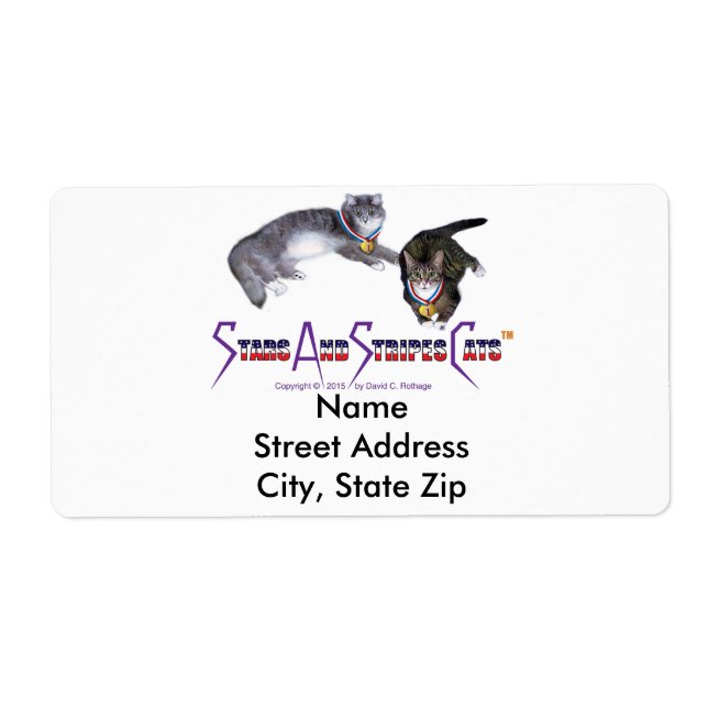 StarsAndStripesCats Mailing Labels (Front)