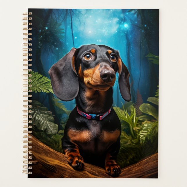 Starscape Dachshund Planner (Front)
