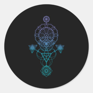 Starseed Activation Sacred Geometry Classic Round Sticker