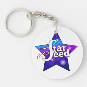 Starseed Keychain – Purple Blue Star Design