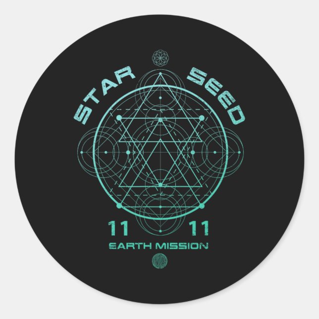 Starseed Sacred Geometry  Classic Round Sticker (Front)