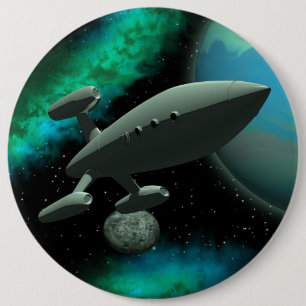 Starship Explorer (Round) 6 Cm Round Badge