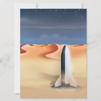 Starship On the Planet Mars Invitation