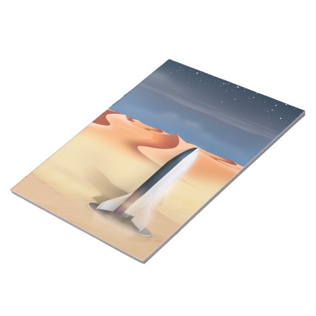 Starship On the Planet Mars Notepad (Angled)