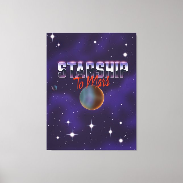 Starship to Mars Canvas Print (Front)