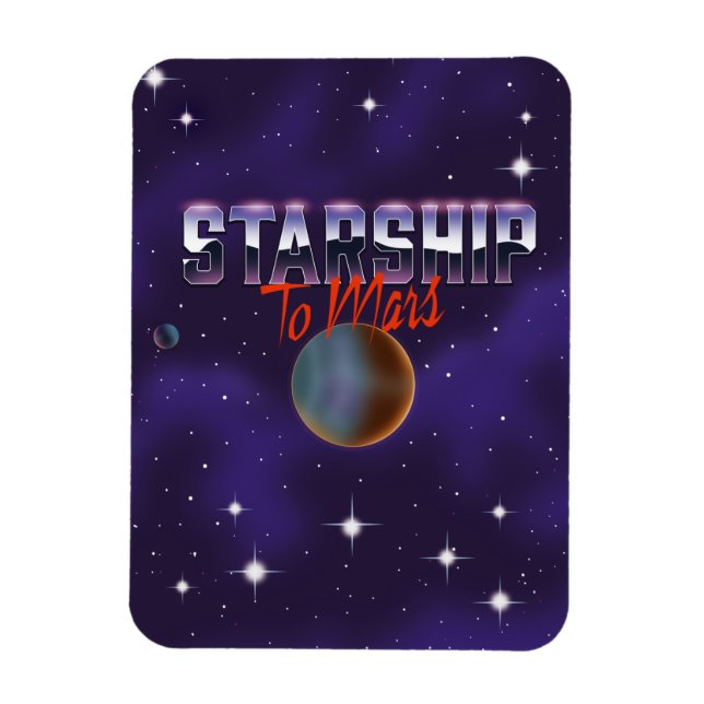 Starship to Mars Magnet (Vertical)