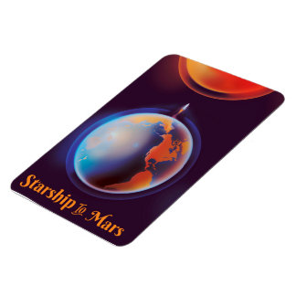 Starship to Mars Magnet