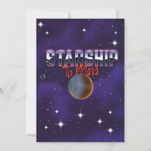 Starship to Mars Magnet Invitation