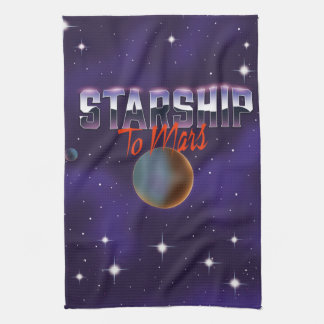 Starship to Mars Tea Towel
