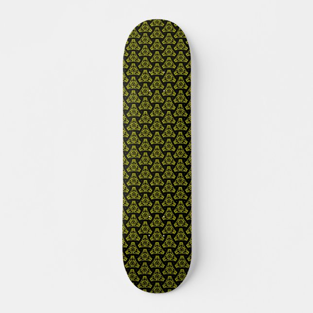 Starship Triangle v1 - Black and Yellow Skateboard (Front)