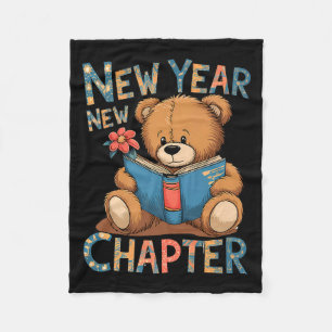 Start A New Chapter 2024 Cute Bear Adorable Teddy Fleece Blanket