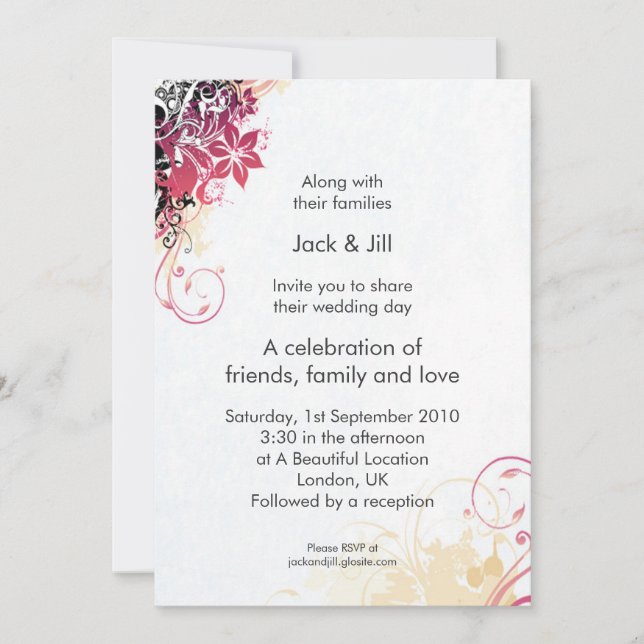 Start Burst 5x7 Invitation (Front)