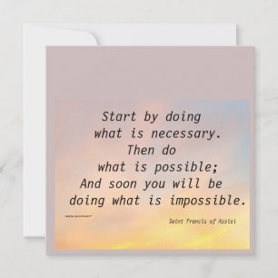 START BY DOING ST. FRANCIS FLAT CARD