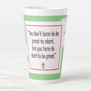 Start Do Great Things - Motivational Green Mug